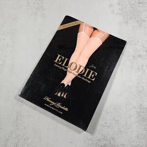 Honey Birdette Elodie Ivory Sheer Floral Suspender Stockings Hosiery Size L